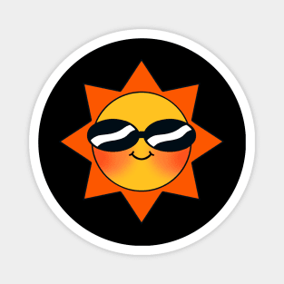 Retro Cool Happy Sun Vintage 70s Magnet